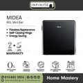 Midea MDRD88FGD30 60L Mini Bar Refrigerator - Hitam