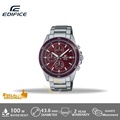 Jam Tangan Pria Casio Edifice EFR-526D-5CVUDF Chronograph Stainless Steel Merah Maroon