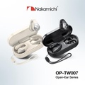 Nakamichi OP-TW007 Earphone TWS Open Ear Clip True Wireless Bluetooth - Hitam|Beige