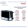 Toaster Sharp KZ-2S02 - Penapis Roti Pop-Up 2 Slot untuk Sarapan Cepat dan Mudah