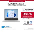Huawei MateBook D14 Laptop 14" | Intel Core i5-13420H | 16GB RAM 512GB SSD | Mystic Silver