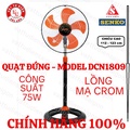 Quạt Đứng Công Nghiệp Senko DCN1809 - Lồng Quạt Mạ Crom, 5 Cánh, 75W, Đen Cam/Đen Két