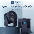 Quạt tích điện Kachi MK372 - 4000mAh, màu đen, kích thước 200mm