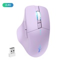 GOOJODOQ Wireless Mouse 4000DPI - Hitam/Ungu, Ergonomic untuk Office & Gaming