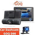 GOQ D90 3-Way Record Car Camera Dashcam - 1080P FHD, GPS, WiFi, Super Kapasitor, 170° Depan & 140° Belakang