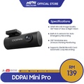 DDPAI MINI Pro Dash Camera - Kamera Dash 1296P Ultra HD dengan Super Night Vision dan Kapasiti MikroSD 128GB