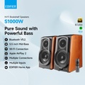 Edifier S1000W Hi-Fi Bookshelf Speaker - Bluetooth 5.2, WiFi, Hi-Res Audio, Wooden Enclosure (120W RMS)