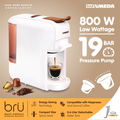 UMEDA Bru Multi-Capsule Espresso Machine - Mesin Kopi Multi-Kapsul 800W, 600ml