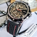 Jam Tangan Pria T-WINNER Engine Otomatis Skeleton Karet Hitam - Mechanical Watch