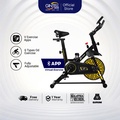 GINTELL X-Spinno Spinning Bike - Basikal Senam Hitam Kuning dengan Bluetooth Connection dan Virtual Exercise Environment