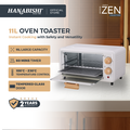 Hanabishi Ketuhar Pembakar Roti 11L HA611T - Warna Bamboo Beige