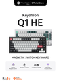 Keychron Q1 HE คีย์บอร์ดไร้สาย 75% พร้อมสวิตช์แม่เหล็ก Gateron Double-Rail Magnetic Switches สี Carbon Black และ Shell White