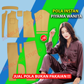 Jamblang Studio Pola Instan Piyama Wanita Ukuran M Kerah Shiler Kertas Samson