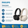 Philips TAH2300 Over-Ear Wireless Headphone Bluetooth 5.4, Hitam/Putih