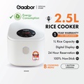 Gaabor GR-S25D Rice Cooker 1L Putih - Pemasak Nasi Canggih dengan Teknologi Mikroprosesor