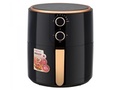 Nồi chiên không dầu Fujihome A5B 5.5L, màu đen với viền vàng đồng, dung lượng lớn, công suất mạnh mẽ 1500W