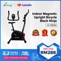 Lexcon Fitness BLACK NINJA Basikal Latihan Magnetik Dalam Rumah - 16 Tahap Rintangan, LCD 5 Inci, Berat Maksimum Pengguna 120kg
