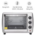 Lò nướng thùng Electrolux EOT30MXC 30 lít, Inox