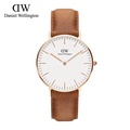 Daniel Wellington Classic Durham 36mm - Jam Tangan Unisex Klasik Dengan Tali Leather Light Brown