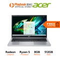 Acer Aspire 3 A315-24P-R5W0 15.6" FHD Laptop - Ryzen 5, 8GB LPDDR5, 512GB SSD, Pure Silver