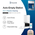 Ecovacs DEEBOT N10 Robot Vacuum Cleaner - Putih, Kapasiti Debu 0.42L, Sistem Pembersihan OZMO