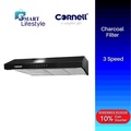 Cornell CCH-DB900BK Cooker Hood - 800m³/h, Hitam, Lebar 895mm