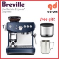 Breville BES876 Barista Express Impress Mesin Kopi Espresso Stainless Steel, Sea Salt, Black Truffle