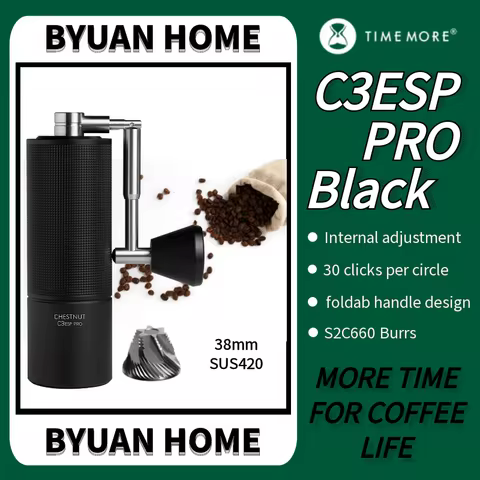 Cối Xay Cà Phê Cầm Tay Timemore C3 ESP Pro - Hợp Kim Nhôm, 30g, Đen/Trắng
