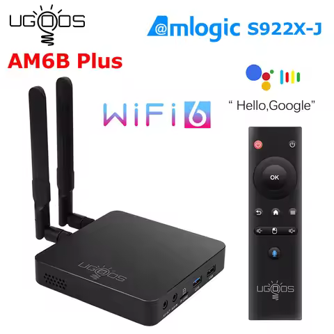 UGOOS AM6B PLUS TV Box 4GB DDR4 32GB eMMC Amlogic S922X-J WiFi 6 1000M BT5.0 4K HDR10+
