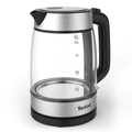 Tefal 特福 KI7008 1.7L 2200W 無線玻璃電熱水壺 玻璃+不鏽鋼+黑色