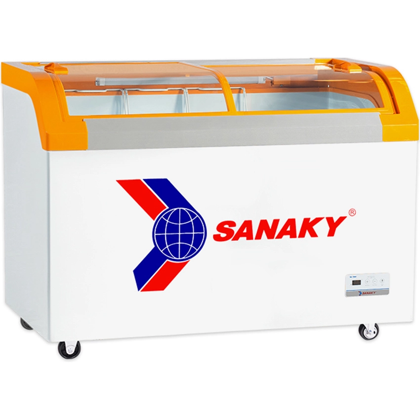 Tủ Đông Sanaky VH-3899KB 280 Lít, Kính Lùa Cong, Xám Viền Mới