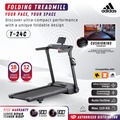 Adidas T24C Treadmill Listrik Premium - Auto Incline, Lipat Hidrolik, Kompatibel Zwift