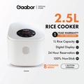 Gaabor GR-S25D Rice Cooker 1L Putih - Pemasak Nasi Canggih dengan Teknologi Mikroprosesor