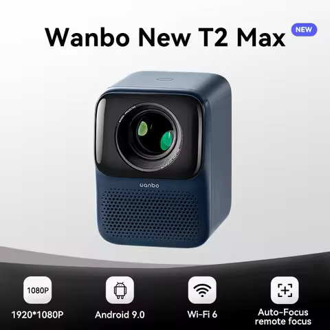 Wanbo T2 Max New โปรเจคเตอร์สี Midnight Blue ความละเอียด 1080p พร้อม AI Auto Focus และ HDR10+