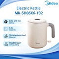 Midea MK-SH06X6-102 Ketel Listrik 0.6L Baja Tahan Karat Putih & Krem
