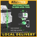 Keletool 16 Line Laser Level 4D Bangunan Waterpass Keramik Digital Meteran Laser 4 in 1 Multifungsi