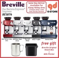 Breville BES876 Barista Express Impress Mesin Kopi Espresso Stainless Steel, Sea Salt, Black Truffle