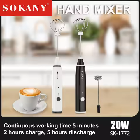 Máy Đánh Trứng Cầm Tay Sokany 1772 - Máy Đánh Bọt Cà Phê Nhanh Chóng, Nhỏ Gọn, Dễ Sử Dụng