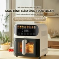 Nồi chiên không dầu Bear AF-4H15J 6L màu Be, dung tích lớn, công nghệ Rapid Air