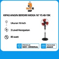 Kipas Angin Berdiri dan Meja Midea FS40-19K 16 Inci Hitam Merah