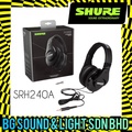 Shure SRH240 Headphones - Over-ear, Hitam, 40mm Driver, 38 Ohms Impedance, 2m Kabel