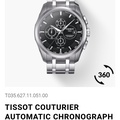 Jam Tangan Pria Tissot T035.627.11.051.00 Chronograph Automatic Hitam 43mm