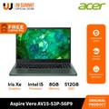 Acer Aspire Vero AV15-53P-56P9 15.6" Laptop - Intel i5, 8GB RAM, 512GB SSD, Cypress Green