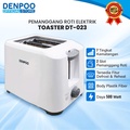 Toaster Denpoo DT-023D Pemanggang Roti Elektrik 2 Slot Stainless Steel Putih