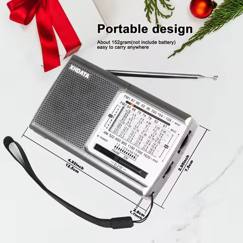 XHDATA D-219 - Đài Phát Than Nhạc FM/AM/SW Kích Thước 20x10x5cm, Màu Đen, Độ Nhạy Cao