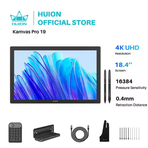 Huion Kamvas Pro19(4K)Touch จอวาดภาพพร้อมหน้าจอสัมผัส 4K UHD