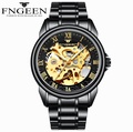 FNGEEN 8866 Jam Tangan Pria Quartz Fashion Chronograph Tahan Air 3ATM Tali Kulit