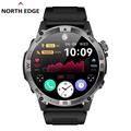 NORTH EDGE HK08 GPS Watch AMOLED 1.43" Hitam, Abu-abu