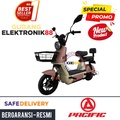 Sepeda Listrik Pacific Relicus 500wh - Aluminium Frame, Lipat, LED Light, 20 inci, Hitam/Putih/Merah