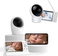 eufy E21 Baby Monitor with 4K UHD Camera, Split Screen, and 5" 720p Display - White